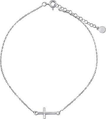 Silvego Silver decorated chain on the leg of Bree with a cross ZT200770A