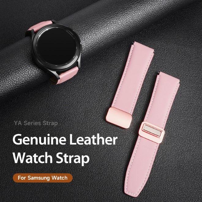 Image du produit Dux Ducis YA Series Bracelet en cuir véritable (20 mm, Cuir véritable, Largeur de l'ergot 20 mm, Galaxy Watch6, Galaxy Watch3 (41mm), Gear S2 Classic)