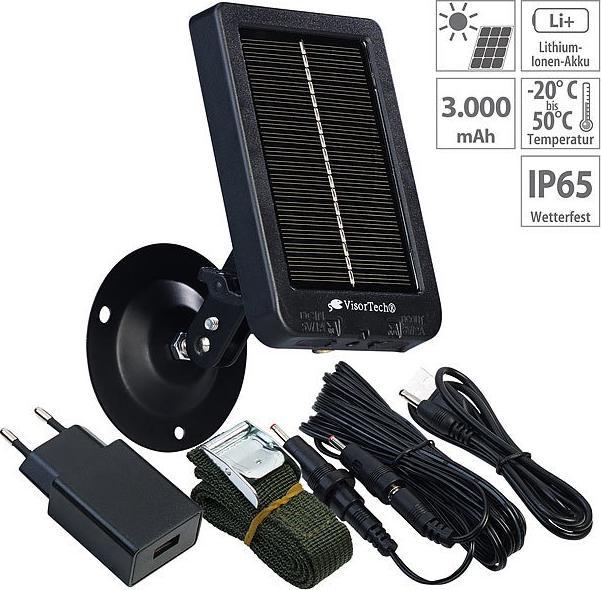 VisorTech Mobiles Akku-Solarpanel für Wildkameras