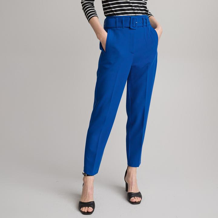 Image du produit La Redoute Collections Pantalon tube avec ceinture (42)