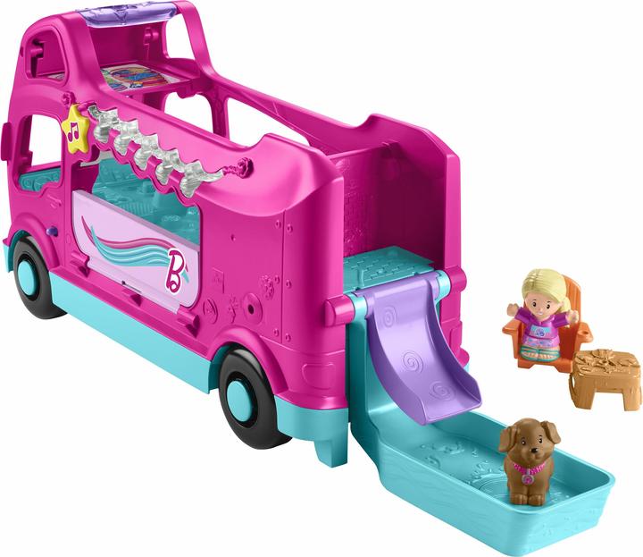 Image du produit Fisher-Price Little People Barbie Little Dreamcamper Set de jeu avec lumières et sons, 2 figurines (85)