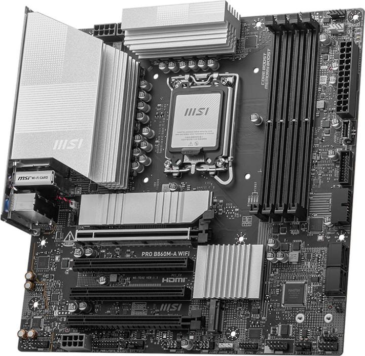 Actual product image MSI PRO B860M-A WIFI (Socket S1, Intel B860, mATX)