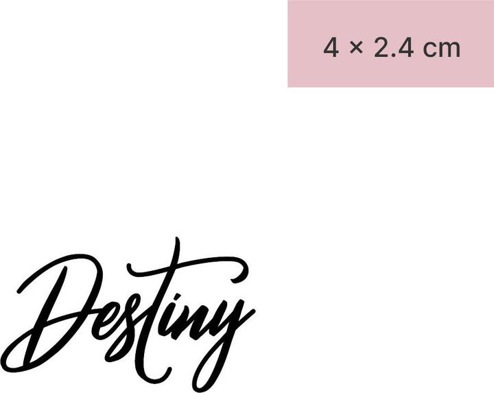 Actual product image minink Temporary tattoo - Destiny
