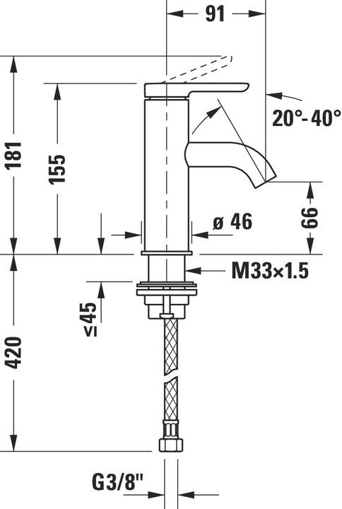 Nutritional values and ingredients Duravit Single lever basin mixer C.1 S without pop-up waste chrome