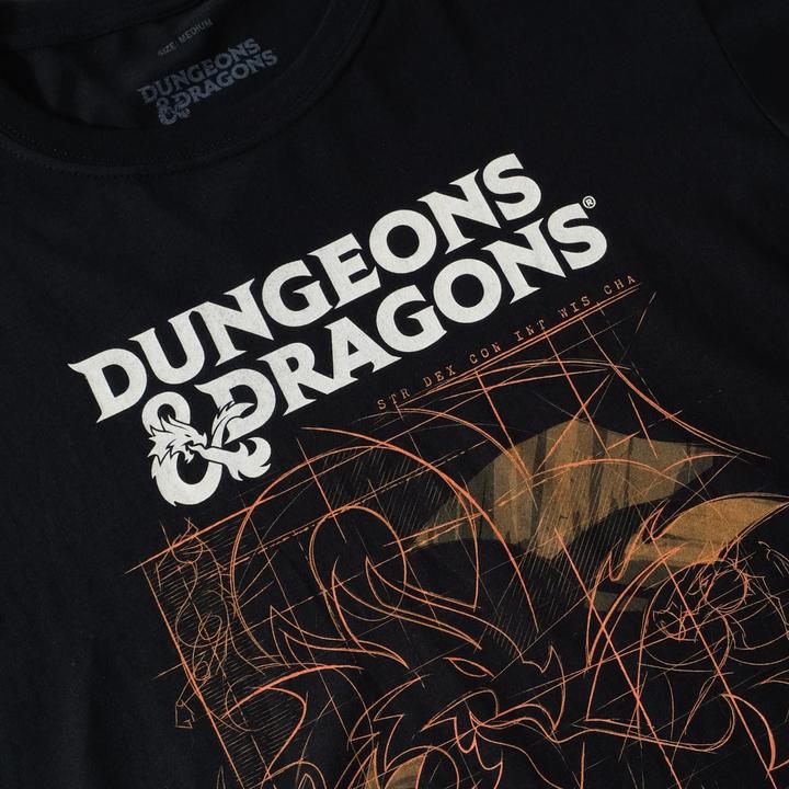 Actual product image Dungeons & Dragons Mens Sketch T-Shirt (4XL)