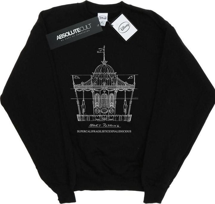 Actual product image Disney Mens Mary Poppins Carousel Sketch Sweatshirt (XL)
