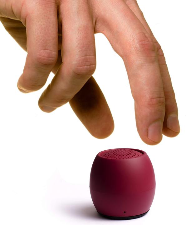 Actual product image Boompods Zero Bluetooth® Speaker Handsfree, Shockproof, Waterproof Burgundy (5 h, Rechargeable battery operated)