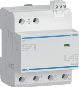 Hager T1+T2+T3 4P 12,5kA SPA412FM TNS/TT