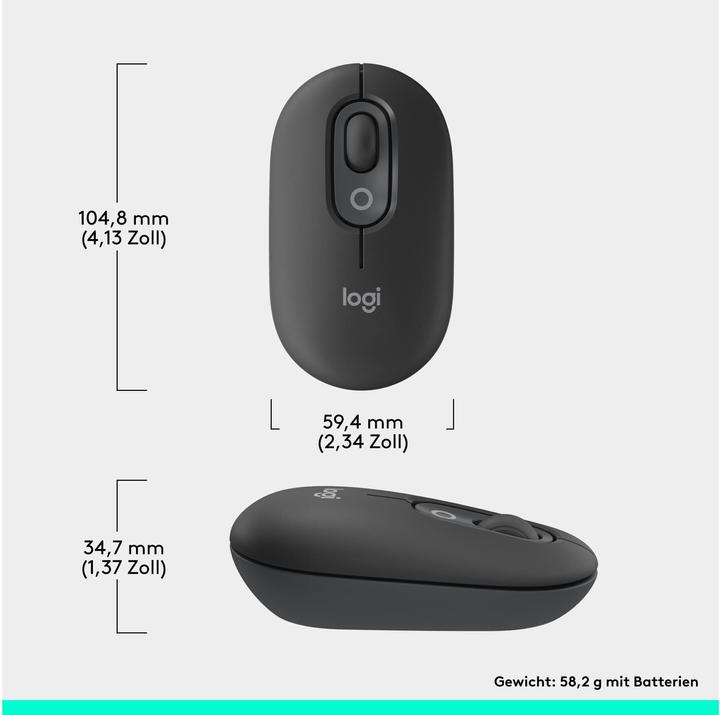 Produktbild Logitech POP Mouse mit personalisierbarem Emoji (Kabellos)