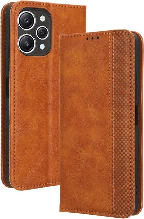 Image du produit Cover-Discount Xiaomi Redmi 12 - Housse Vintage Flip Case marron (Xiaomi Redmi 12)