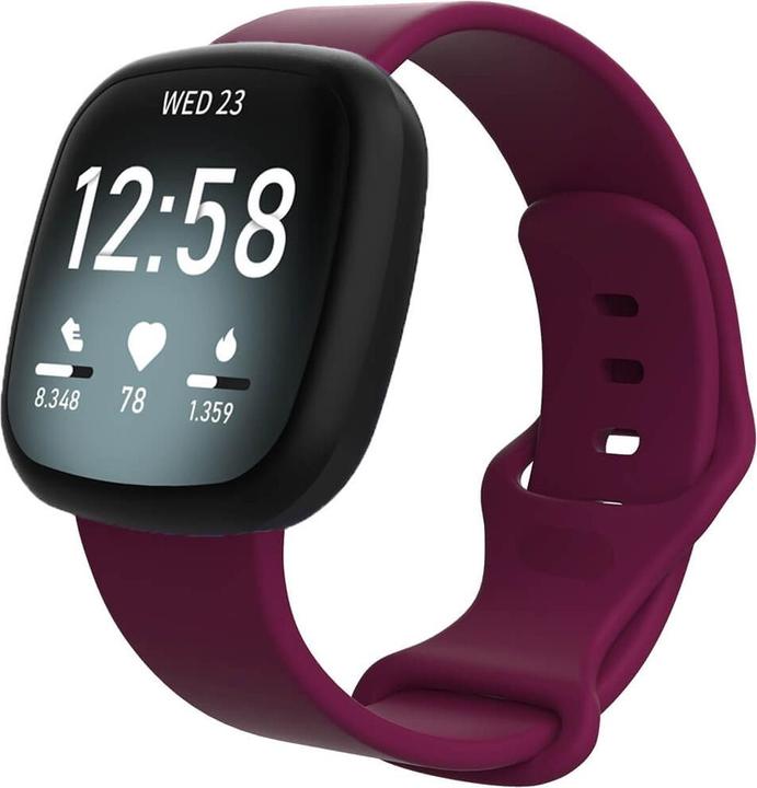 Actual product image Cover-Discount Fitbit Versa 4 / Sense 2 - Silicone Replacement Wristband Wine Red (Silicone, Versa 3, Sense)
