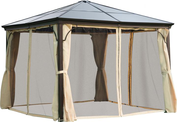Produktbild Outsunny Luxus Pavillon mit lichtdurchlässigem Dach (300 cm, 300 cm)