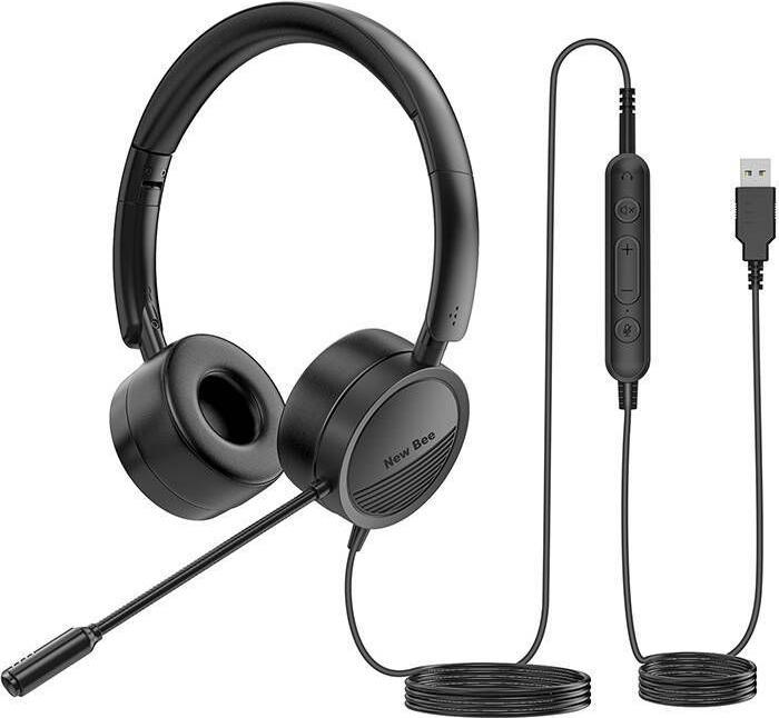 Image du produit NewBee New Bee NB-H360 casque filaire avec microphone (noir) (Filaire)