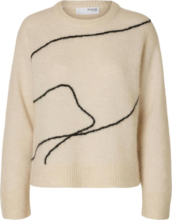 Selected Femme Abstrakter Strickpullover