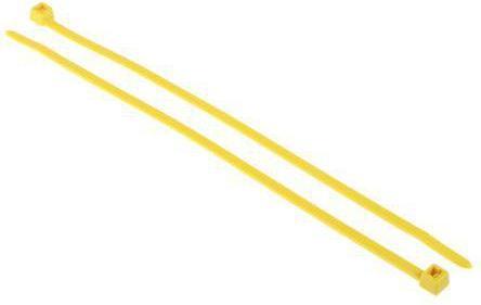 Actual product image HellermannTyton Cable tie T50R yellow (Plastic cable ties, 200 mm, 100 pcs.)