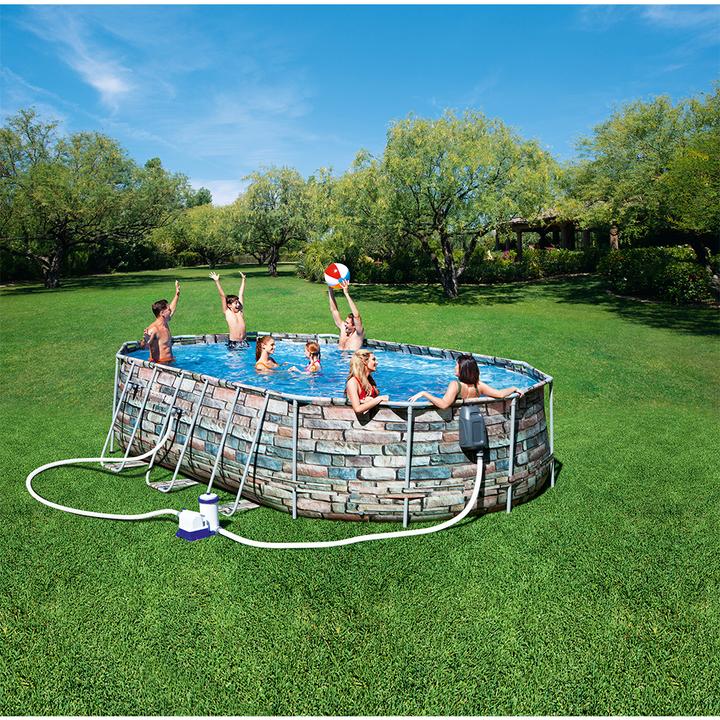 Actual product image Bestway Pool Power Steel Comfort Jet Series Set 610 x 366 x 122 cm (610 x 366 x 122 cm)