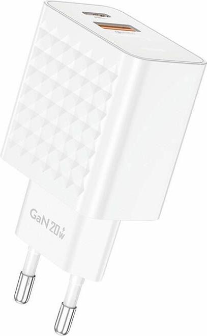 Image du produit Foneng EU42 USB-C+USB-A 20W chargeur de batterie (blanc) (20 W)
