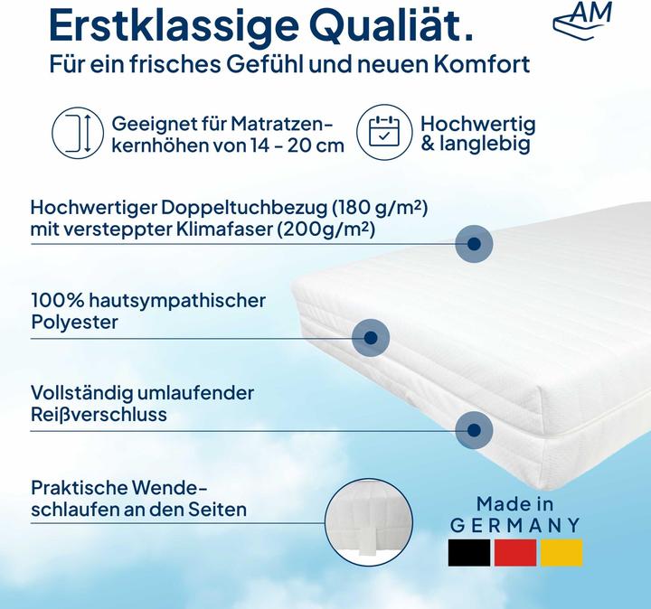 Produktbild AM Qualitätsmatratzen Matratzenbezug Komfort (120 x 210 cm)