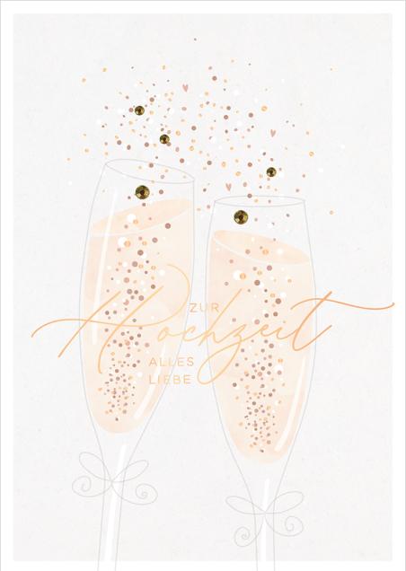 Produktbild Glückwunschkarte Gläser - Alles Liebe zur Hochzeit