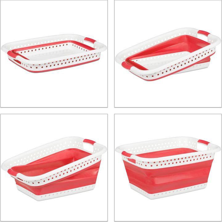 Immagine prodotto Relaxdays Cesto Portabiancheria Pieghevole con Manici (37 l)
