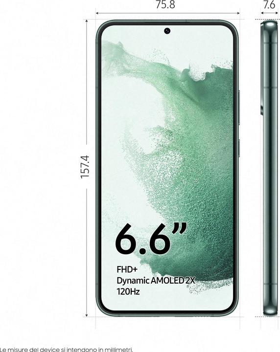 Actual product image Samsung Galaxy S22+ (256 GB, Green, 6.60", Dual SIM, 50 Mpx, 5G)