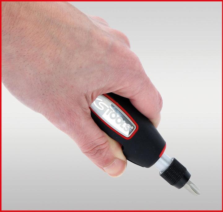 Actual product image KS Tools 1/4 T-handle ratchet bit screwdriver. 7 pcs.