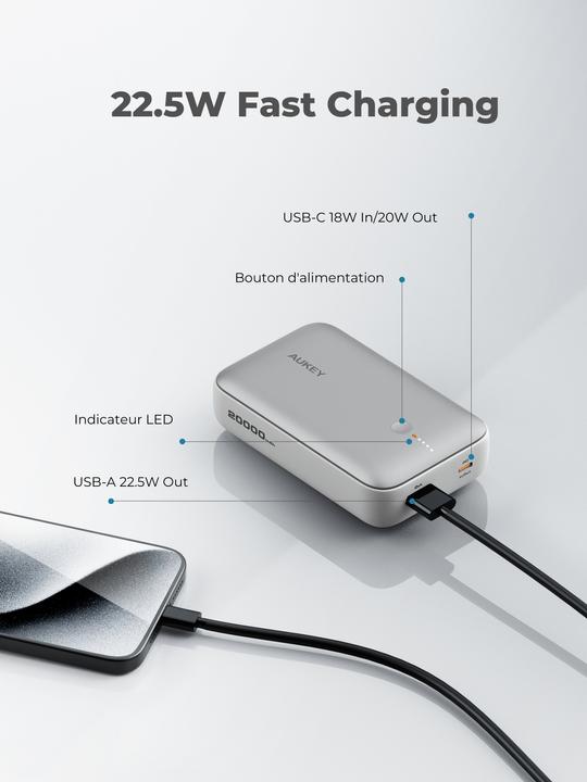 Actual product image Aukey Spark Mini (20000 mAh, 20 W, 77 Wh)