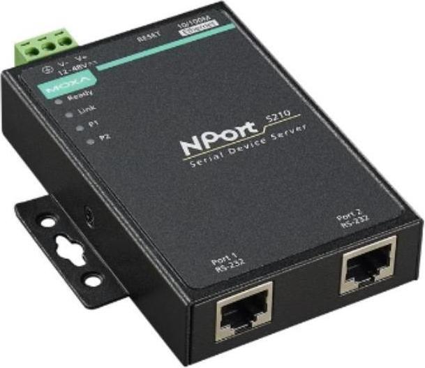 Produktbild Moxa 2-Port-RS-232-Geräteserver, 0 bis 55C Betriebstemperatur ohne Adapter