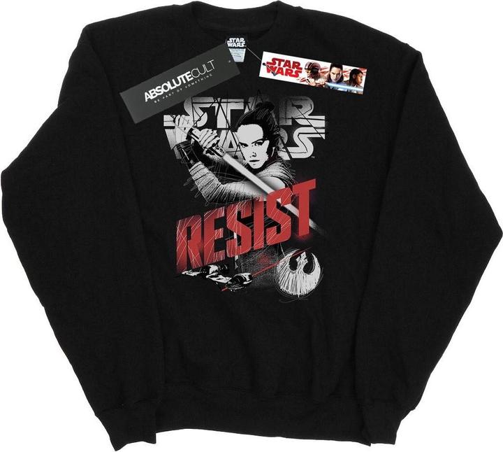 Actual product image Star Wars Mens The Last Jedi Rey Resist Sweatshirt (L)