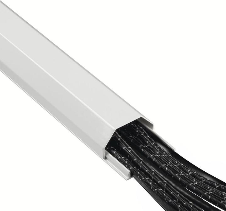 Immagine prodotto Hama Canalina per cavi in alluminio, angolare, 110 x 5 x 2,6 cm, bianca (Tubazione, 110 cm)