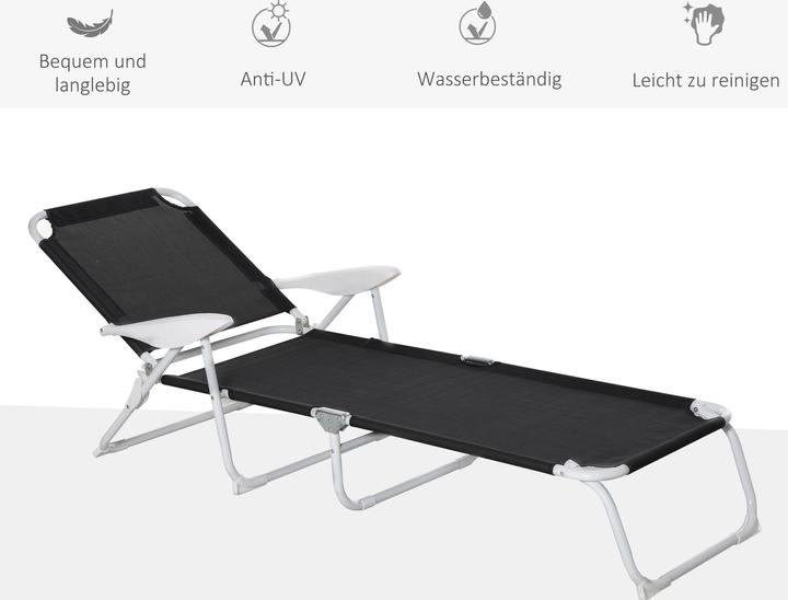 Image du produit Outsunny Bain de soleil avec dossier inclinable (160 cm)