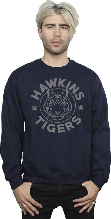 Immagine prodotto Netflix Stranger Things Hawkins Grey Tiger Felpa Uomo (L)
