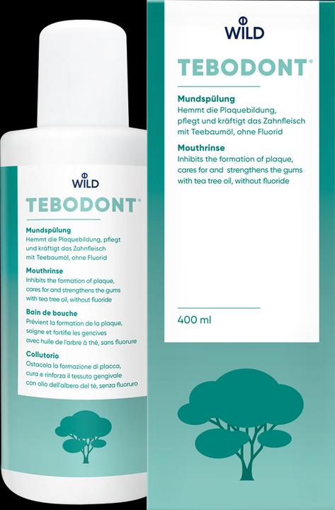 Tebodont Teebaumöl Mundspülung ohne Fluorid (400 ml, Mundspülung)