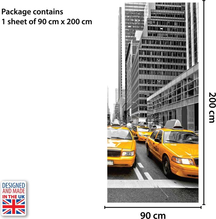 Image du produit Walplus tatouage mural New York Door Mural (90 x 200 cm)