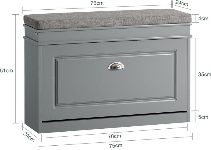 Actual product image SoBuy Shoe tipper (75 x 51 x 24 cm)