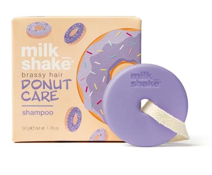 Actual product image Milk_Shake Donut Care Shampoo Bar Silver Brassy Hair 50 ml (50 ml, Solid shampoo, Silver shampoo)