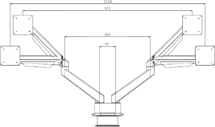 Actual product image Multibrackets M Deskmount (Table, 32")