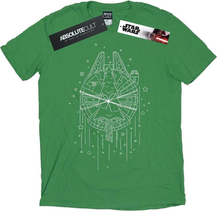 Produktbild Star Wars Millennium Falcon Christmas Tree Delivery TShirt (S)