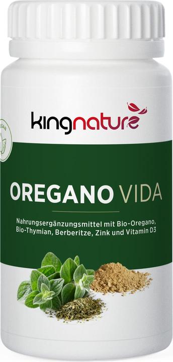 Actual product image Kingnature Oregano Vida Kapsel 614 mg (60 Piece, Capsules, 75 g)