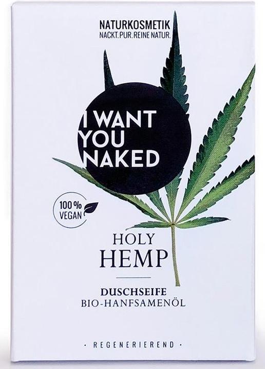 Produktbild I want you naked HOLY HEMP Duschseife mit Bio Hanfsamenöl