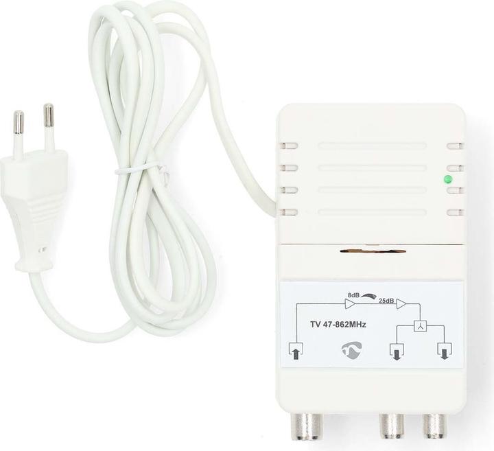 Produktbild Nedis CATV-Verstärker | Verstärkung dBi (bei Antennenkabel): 25 dB | 47 - 862 MHz | Anzahl der Ausgä (Verstärker)