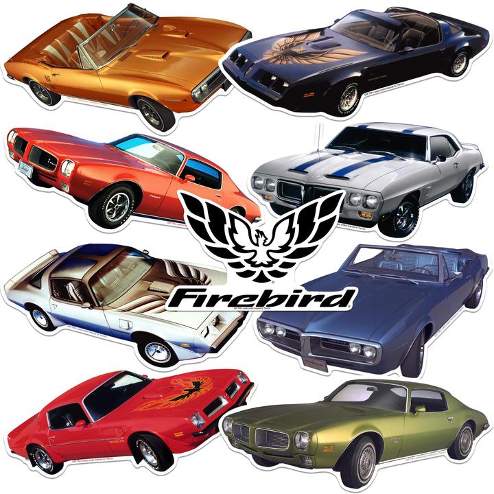 Immagine prodotto Pontiac Firebird Deluxe Macchine Adesivi Misura Confezione 50