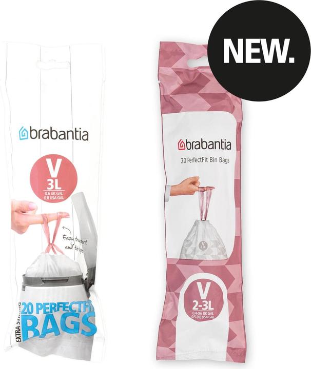 Image du produit Brabantia Sac à déchets PerfectFit V 3 litres (20 x, 3 l)