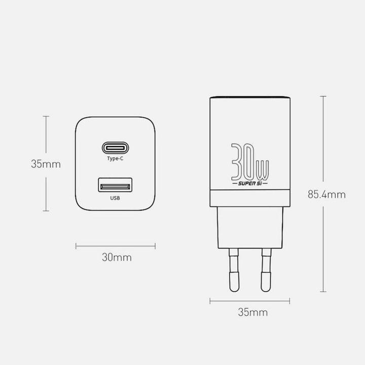 Actual product image Baseus Super Si Pro Quick Charger (30 W)