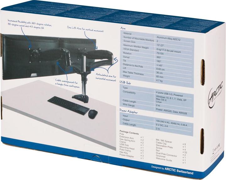Image du produit Arctic Z2-3D Gen 3 86,4 cm (34 pouces) Terminal Noir (Tables, 34")