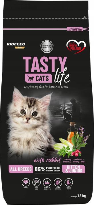 Biofeed Tasty Cats Life Kitten Junior Rabbit - dry cat food - 1.5kg (Junior, 1 Stk., 1500 g)