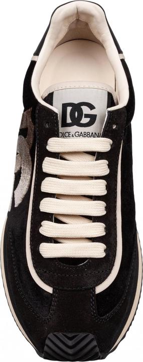 Image du produit Dolce & Gabbana velvet and suede cushion sneakers color black and ivory (42)