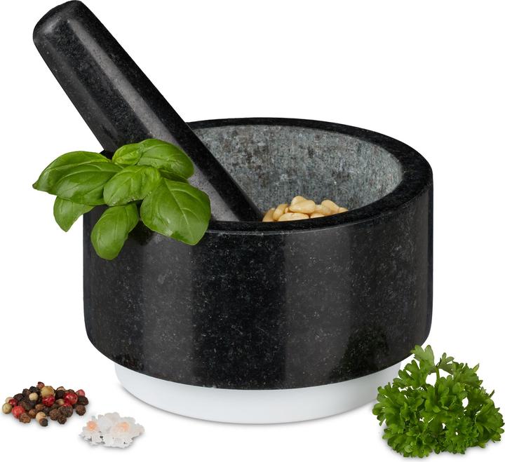 Image du produit Relaxdays Mortier et pilon, antidérappant
