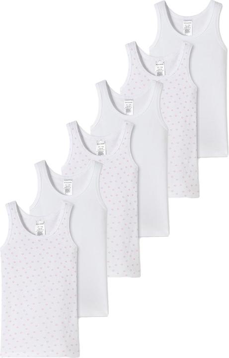 Image du produit Schiesser Pack de 6 maillots de corps Kids Girls à fines côtes en coton organique (104)
