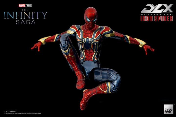 Actual product image ThreeZero Infinity Saga figurine 1/12 DLX Iron Spider 16 cm